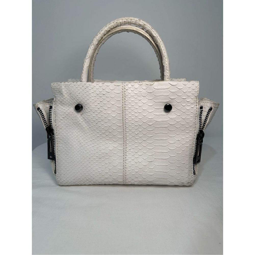 Botkier Ivory Leroy Embossed Anaconda Satchel Size 15” x 6.25” x 8.25”. #M-0925 - Picture 2 of 15